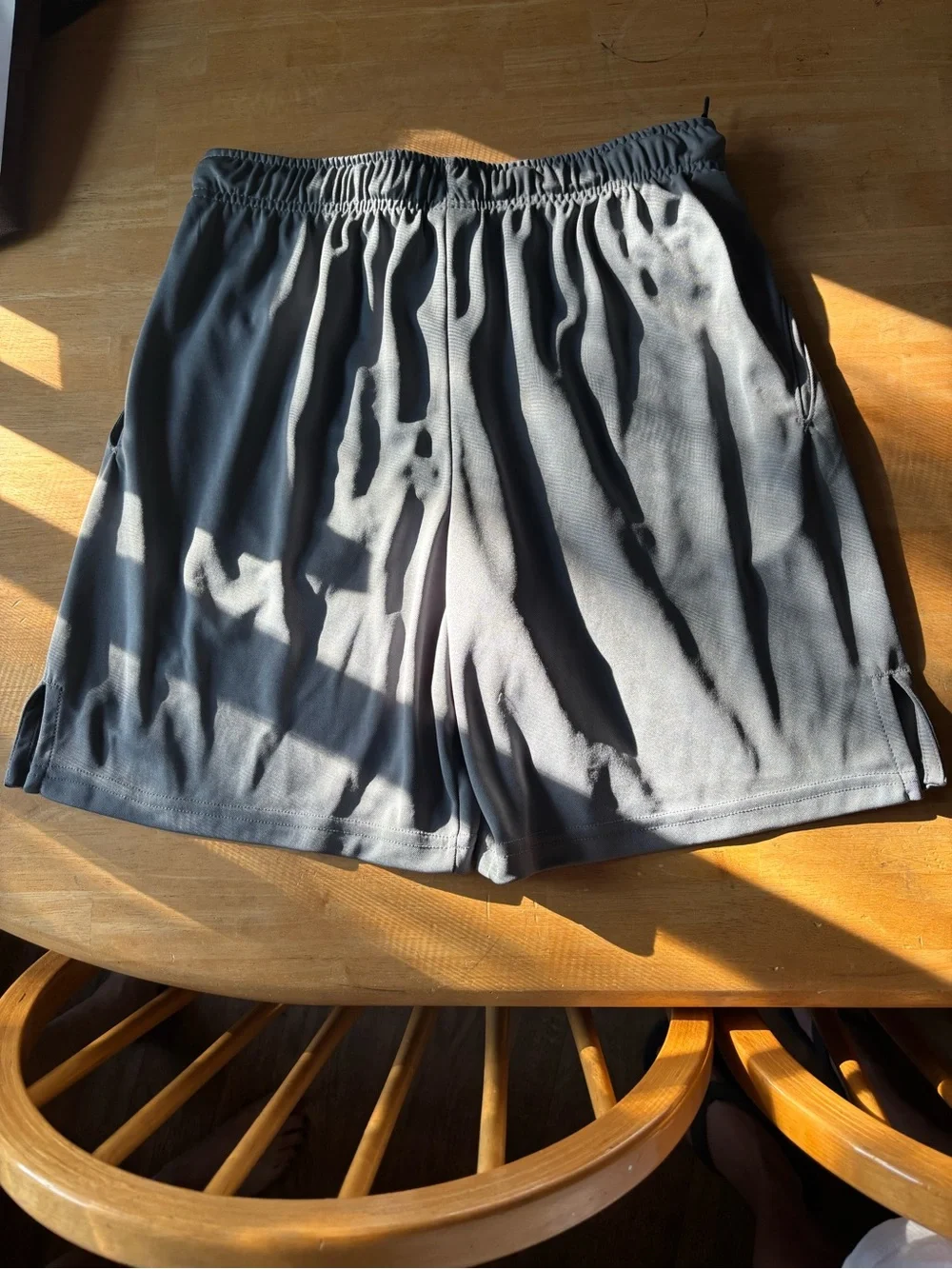 Nike Men's Athletic Shorts Gray with Black Swoosh